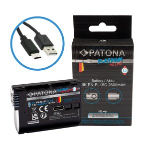 PATONA Platinum EN-EL15c batteri med USB-C Input til Nikon