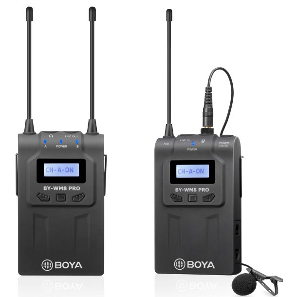 Boya UHF Dual Lavalier Microphone Wireless BY-WM8 Pro-K1