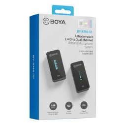 Boya 2.4 GHz Dual Lavalier Microphone Wireless BY-XM6-S1