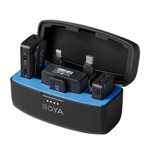 Boya Trdls 2,4 GHz Mikrofon x2 BOYAMIC 3,5 mm TRS Lightning USB-C
