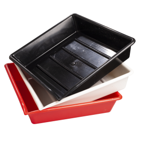 3 stk. Fremkaldersk�l 24x30, sort, r�d og hvid