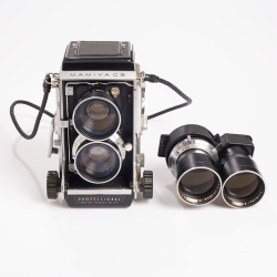 Mamiya C3 + 65mm f/3.5 Sekor + 180mm f/4.5 Sekor Super