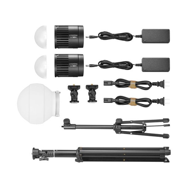 Godox Litemons LC30Bi Tabletop Bi-Color LED Monolight (2-Light Kit)