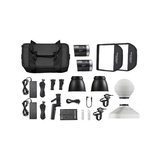 Godox ML30-K2 Kit LED lampe med 2 x ML30 + tilbehr