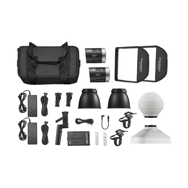 Godox ML30Bi-K2 Kit LED lampe med 2 x ML30Bi + tilbehr