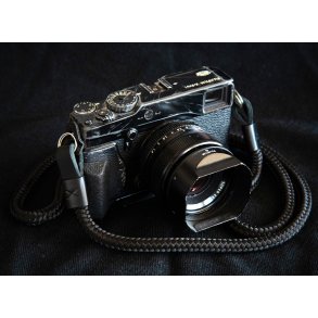 Hyperion X Black Strap - Black Leather - Black X -Camera Strap 120 cm