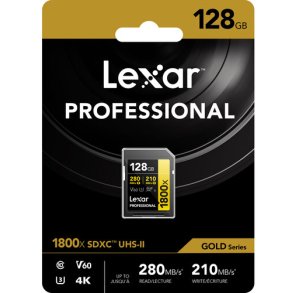 Lexar Pro 1800x SDXC U3 V60 UHS-II R280/W210 128GB