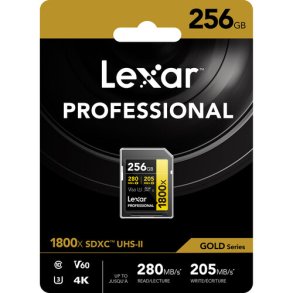 Lexar Pro 1800x SDXC U3 V60 UHS-II R280/W205 256GB