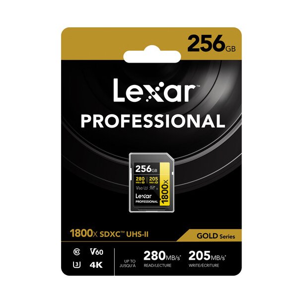 Lexar Pro 1800x SDXC U3 V60 UHS-II R280/W205 256GB
