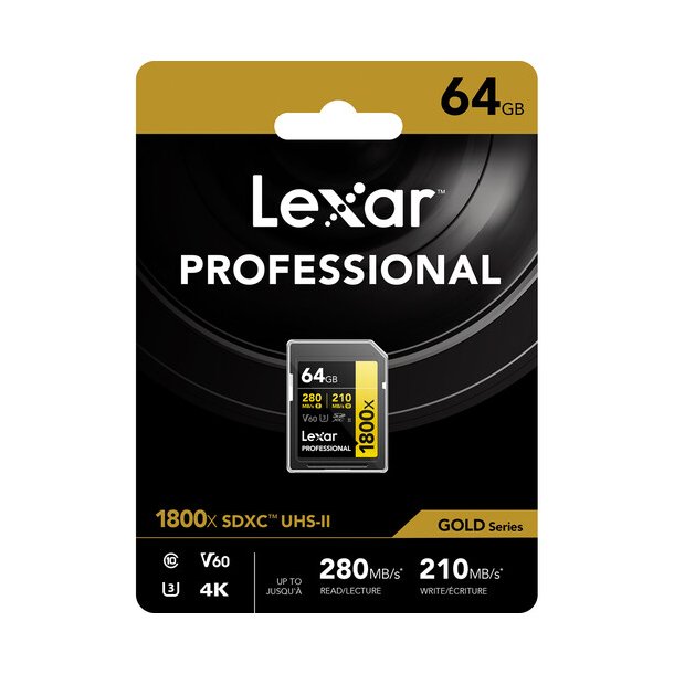 Lexar Pro 1800x SDXC U3 V60 UHS-II R280/W210 64GB