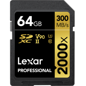 Lexar SDXC Professional UHS-II U3 300MB/s 64GB (2000x)