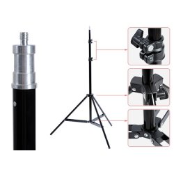 Godox 302 lampenstativ 190cm sort