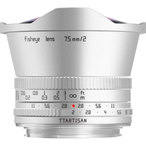 TTARTISAN 7,5mm f/2,0 Fisheye S�lv - MFT