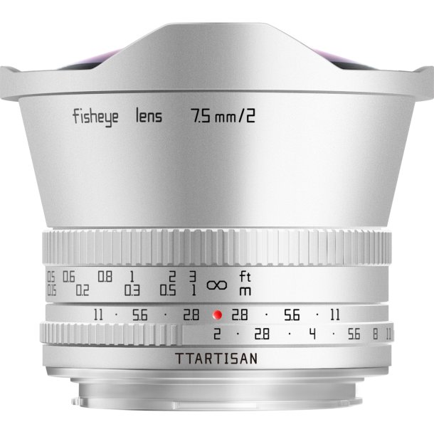 TTARTISAN 7,5mm f/2,0 Fisheye S�lv - MFT
