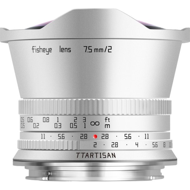 TTARTISAN 7,5mm f/2,0 Fisheye S�lv - Canon RF
