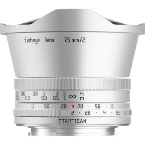 TTARTISAN 7,5mm f/2,0 Fisheye S�lv - Fuji X