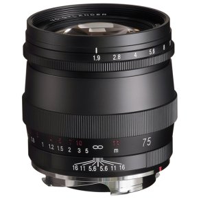 Voigtlnder Ultron 1,9/75 mm M.C. VM, sort, Objektiv