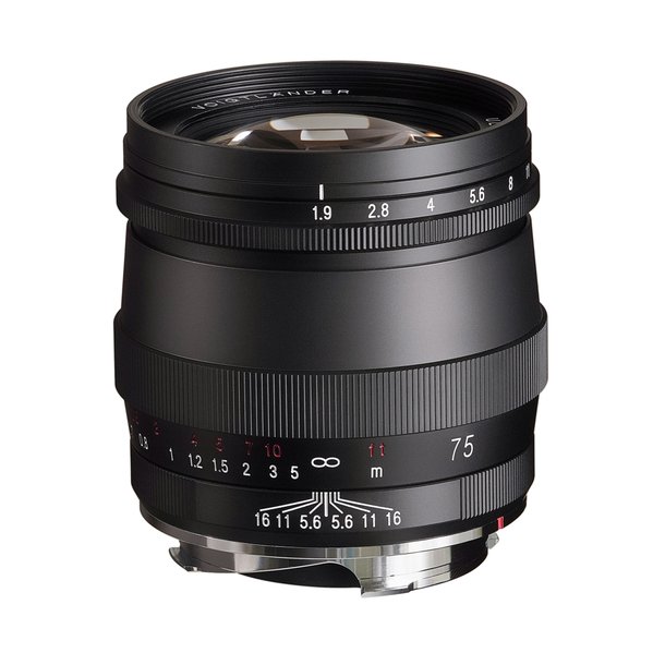 Voigtlnder Ultron 1,9/75 mm M.C. VM, sort, Objektiv
