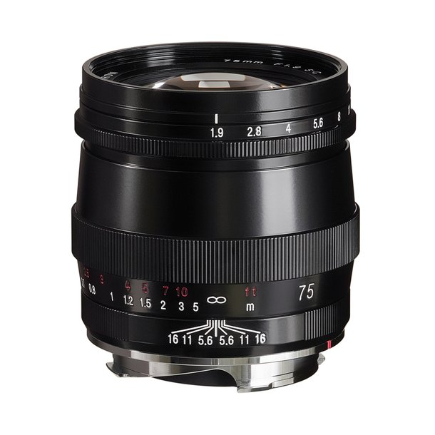 Voigtlnder Ultron 1,9/75 mm S.C. VM, sort, Objektiv