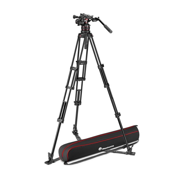MANFROTTO Stativkit Video Nitrotech 612 + Alu Twin GS Gulvspreder