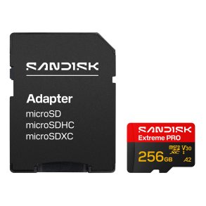 SANDISK MicroSD Extreme Pro 256GB 250/170MB/s C10 UHS U3 V30 A1 Adapter