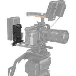 SmallRig 3498 Battery Adapter Plate V-Mount (Basic Version) with Dual Rod Clamp