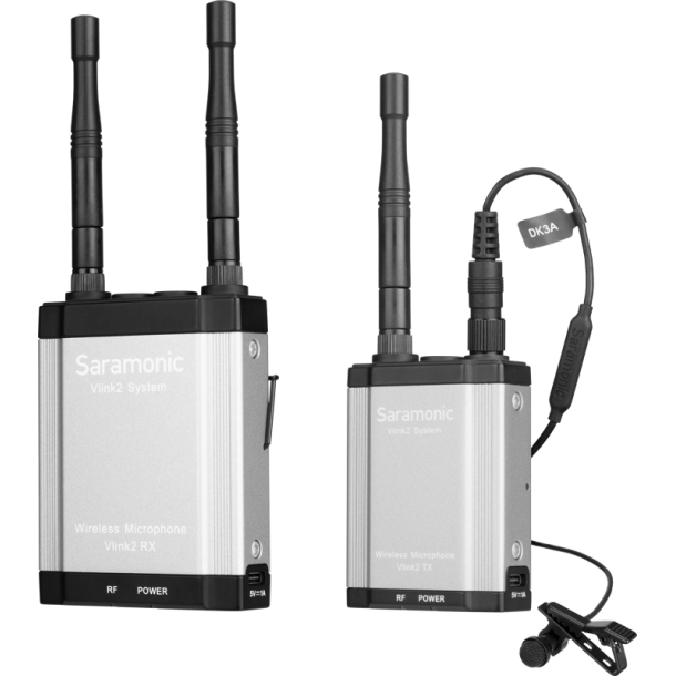 Saramonic Vlink2 Kit1, 2.4GHz Two Way-Communication Wireless Microphone System TX+RX