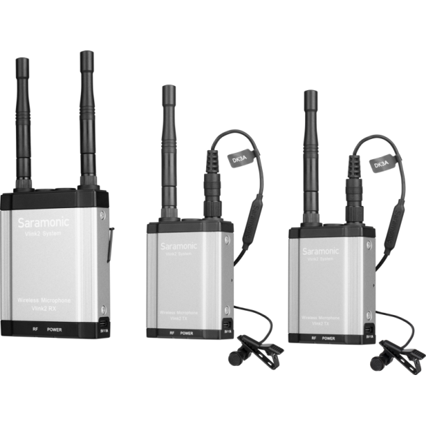 Saramonic Vlink2 Kit2, 2.4GHz Two Way-Communication Wireless Microphone System 2xTX+RX