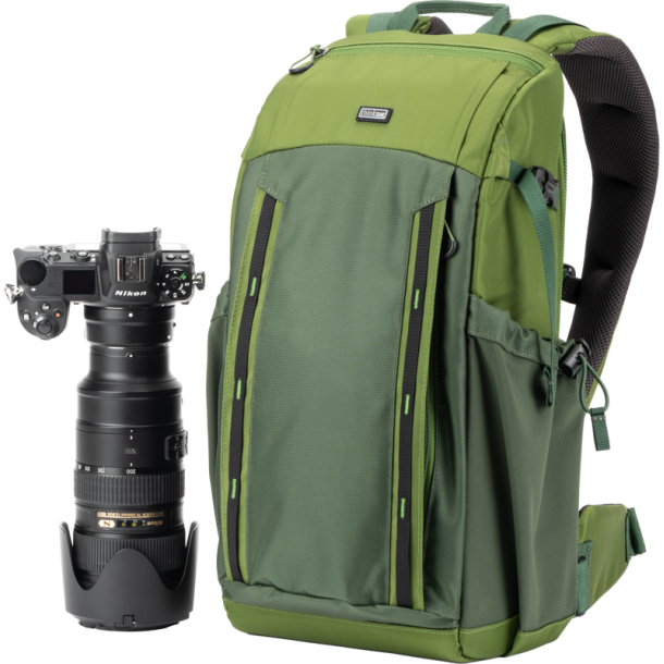 Think Tank BackLight Sprint, Slim Lightweight Backpack - three lenses and accessories, Green
