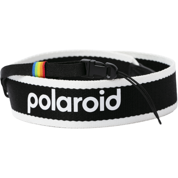 Polaroid Camera Strap Flat Black &amp; White