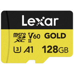 Lexar microSD GOLD UHS-II, R280/W100 C10/A1/U3 (V60) 128GB