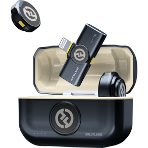 Hollyland Lark M2 Lightning - Wireless Lavalier Microphone with Lightning Plug (Duo,Shine Charcoal)