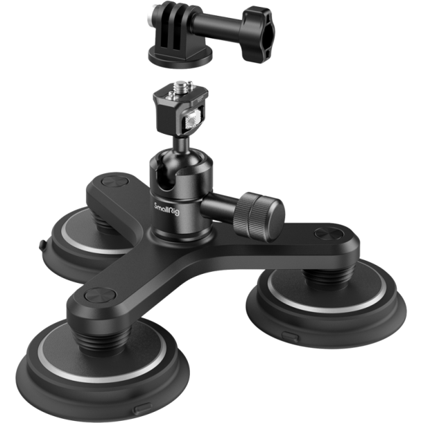 SmallRig 4468 Triple Magnetic Suction Cup Mounting Support Kit for Action Cameras
