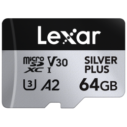 Lexar microSDXC Professional SILVER Plus UHS-I/U3/A2/4K R205/W100 (V30) 64GB