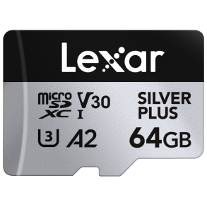 Lexar microSDXC Professional SILVER Plus UHS-I/U3/A2/4K R205/W100 (V30) 64GB