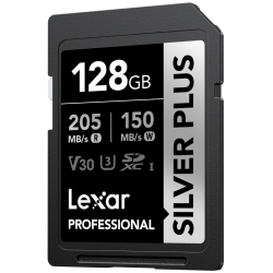 Lexar SDXC Professional SILVER Plus UHS-I/U3/A2/4K R205/W150 (V30) 128GB