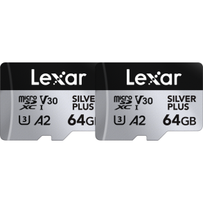 Lexar microSDXC Professional SILVER Plus UHS-I/U3/A2/4K R205/W100 (V30) 64GB - 2pack