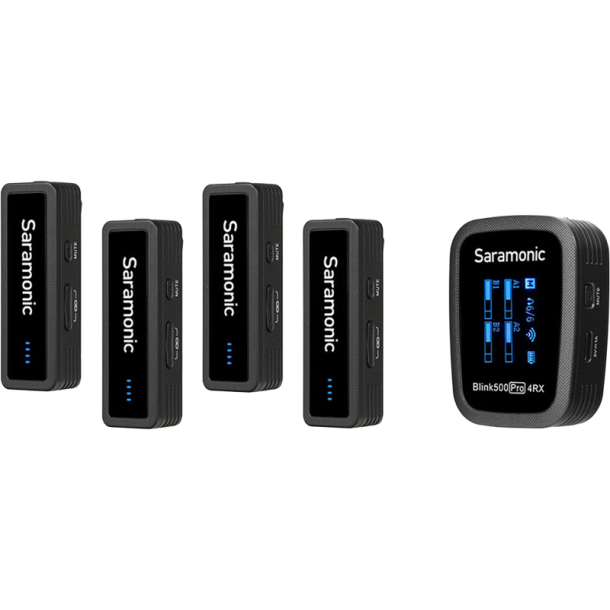 Saramonic Blink 500 Pro B8 2.4GHz 4-Ch Wireless Microphone System with Case and Onboard recording