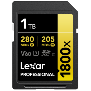 Lexar SDXC Pro 1800x U3 UHS-II R280/W210 (V60) 1TB