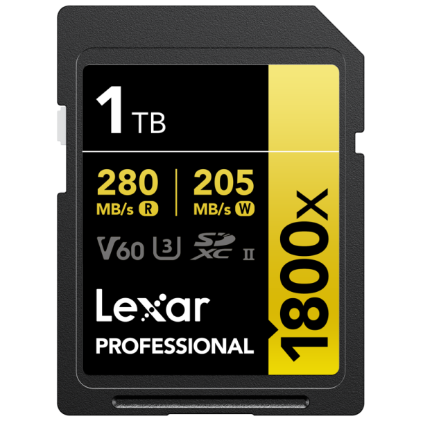 Lexar SDXC Pro 1800x U3 UHS-II R280/W210 (V60) 1TB