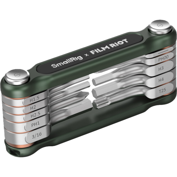 SmallRig 4814 x FILM RIOT 10-in-1 Folding Wrench Set with Multiple Angle Positioning Green