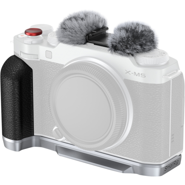 SmallRig 4875 L-Shape Mount Plate with Silicone Handle for FUJIFILM X-M5 Sliver