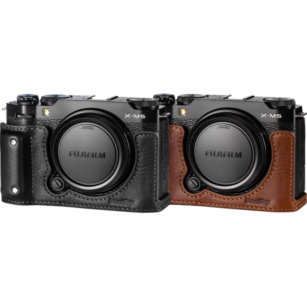 SmallRig 4879 Camera Leather Half Case Kit for FUJIFILM X-M5 Black