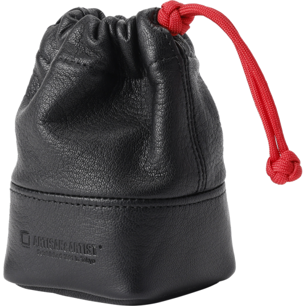 Artisan &amp; Artist | ACAM-LPL120 | Full Leather Lens Pouch (S) Black