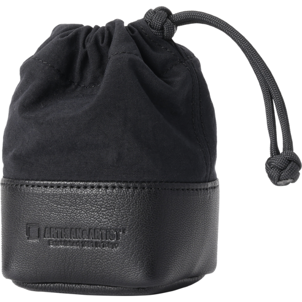 Artisan &amp; Artist | ACAM-LP120 | Fabric and Leather Lens Pouch (S) Black