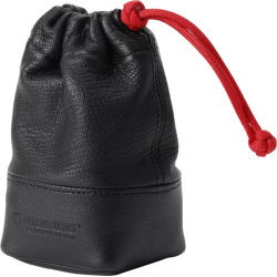Artisan &amp; Artist | ACAM-LPL140 | Full Leather Lens Pouch (M) Black
