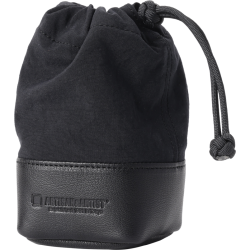 Artisan &amp; Artist | ACAM-LP140 | Fabric and Leather Lens Pouch (M) Black