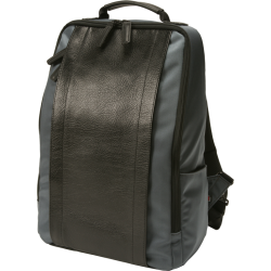 Artisan &amp; Artist | RR4-06C | Leather Panel Backpack, Grey