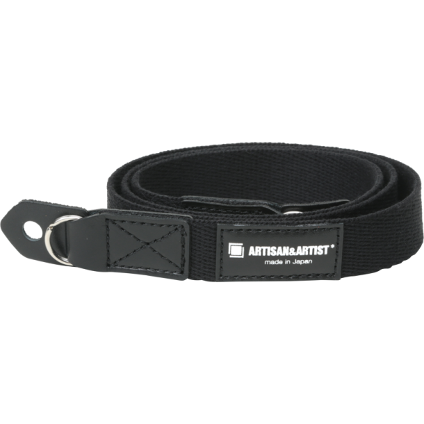 Artisan &amp; Artist | ACAM-102 | Slim Cloth Strap (w/Ring-type/Eyelets) Black