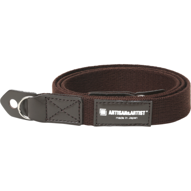 Artisan &amp; Artist | ACAM-102 | Slim Cloth Strap (w/Ring-type/Eyelets) Brown